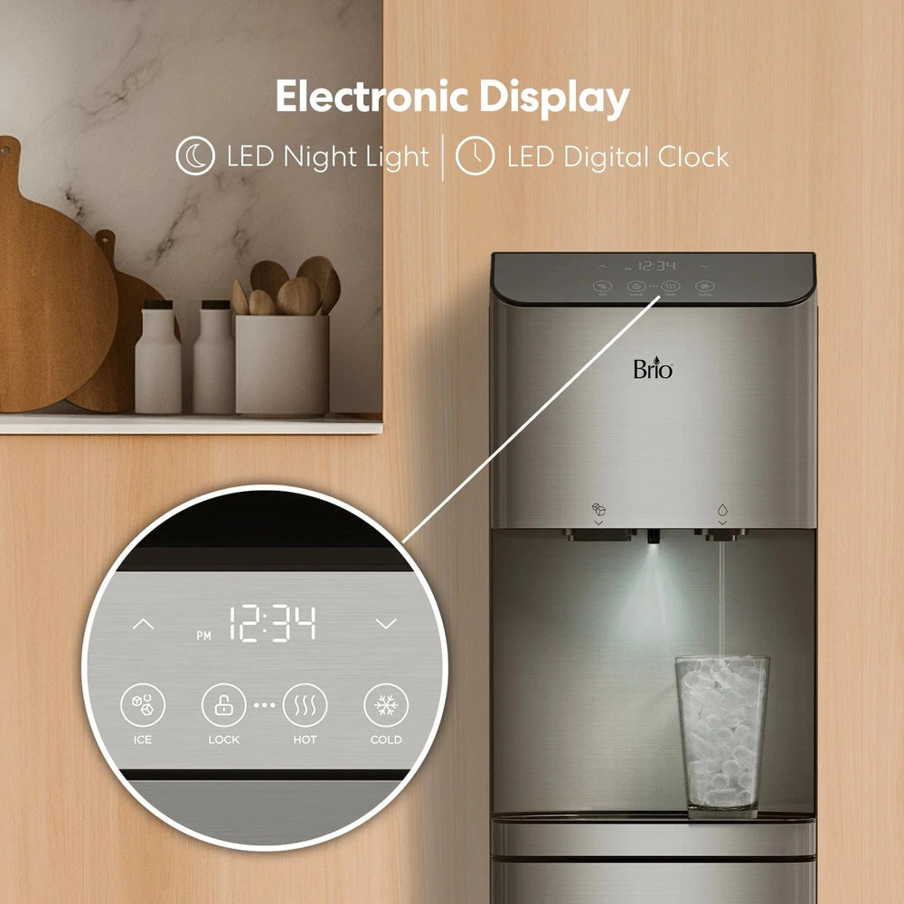
                      
                        Brio Moderna Ice Dispenser & Bottom Load Water Cooler
                      
                    